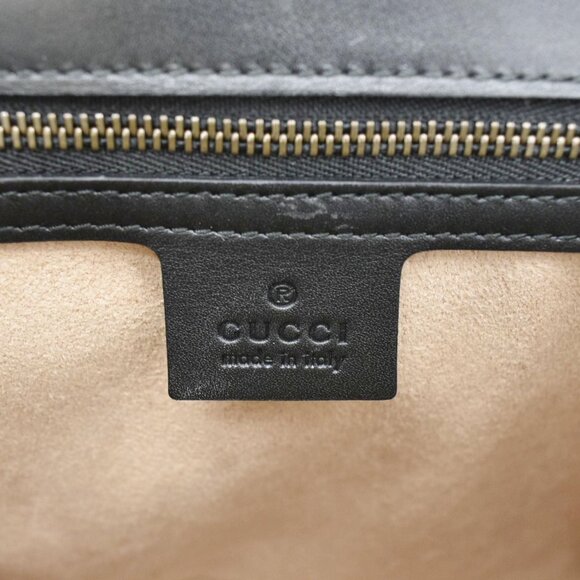 Gucci  Queen Margaret Bee Quilted Leather Backpack Black 476664 - Picture 11 of 12